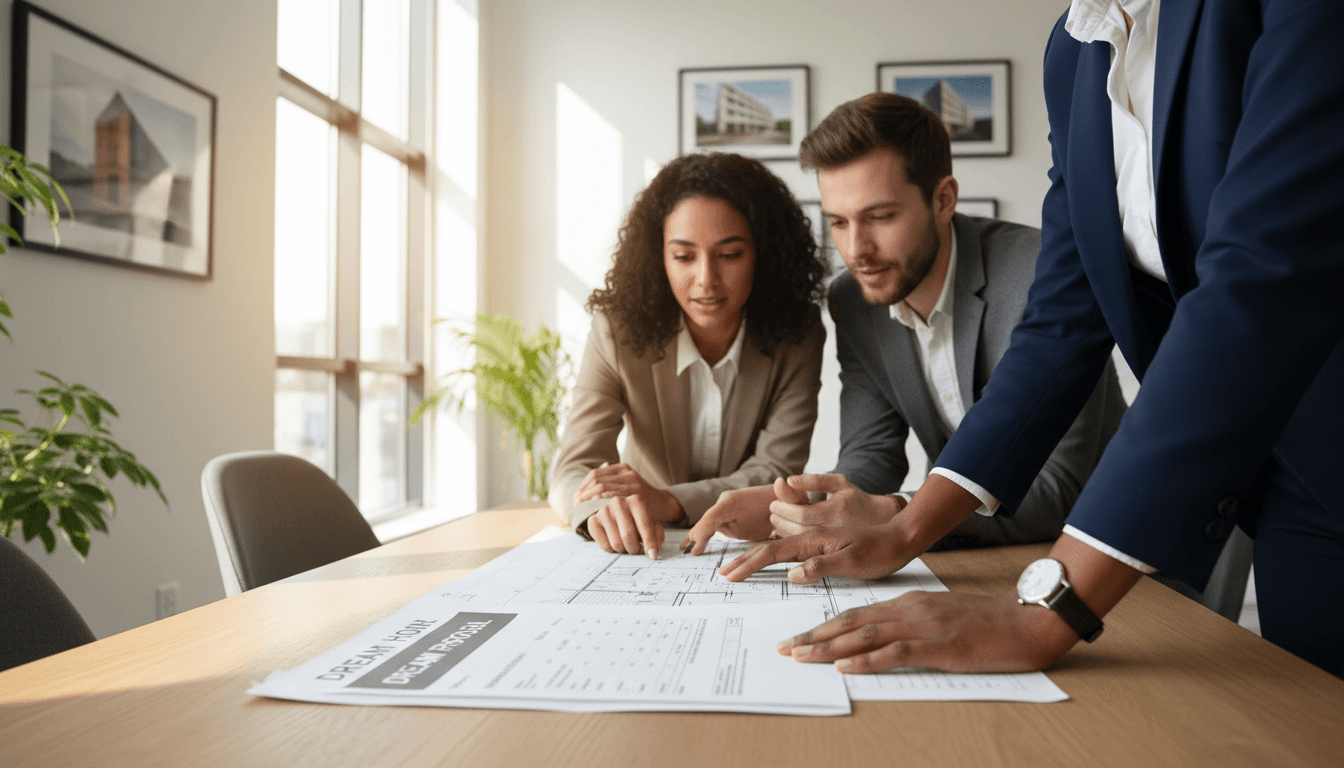 Professional real estate consultation with homeowner discussing property solutions