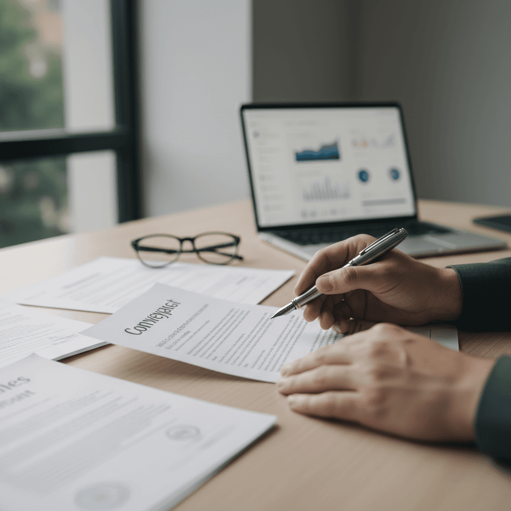 Homeowner reviewing foreclosure documents